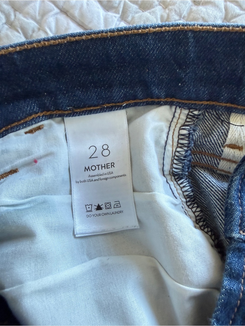 MOTHER “Snacks” Wide-Leg, High-Rise Jeans, Size 28 - Picture 7 of 8